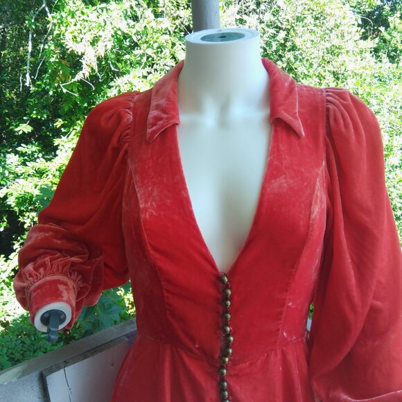 Free People One Carnaby Velvet Romper Shorts Jumpsuit Women 0 - Picture 7 of 14